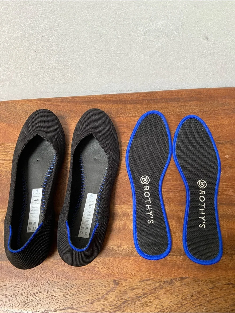 Rothy's Black Knit Round Toe Flats Ballet